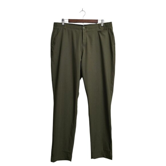 Three Sixty Six Quick Dry Light Weight Golf Pants In Olive Green Sz 16 - Picture 2 of 9